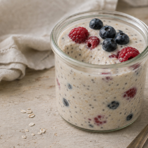 Overnight Oats mit Proteinpulver