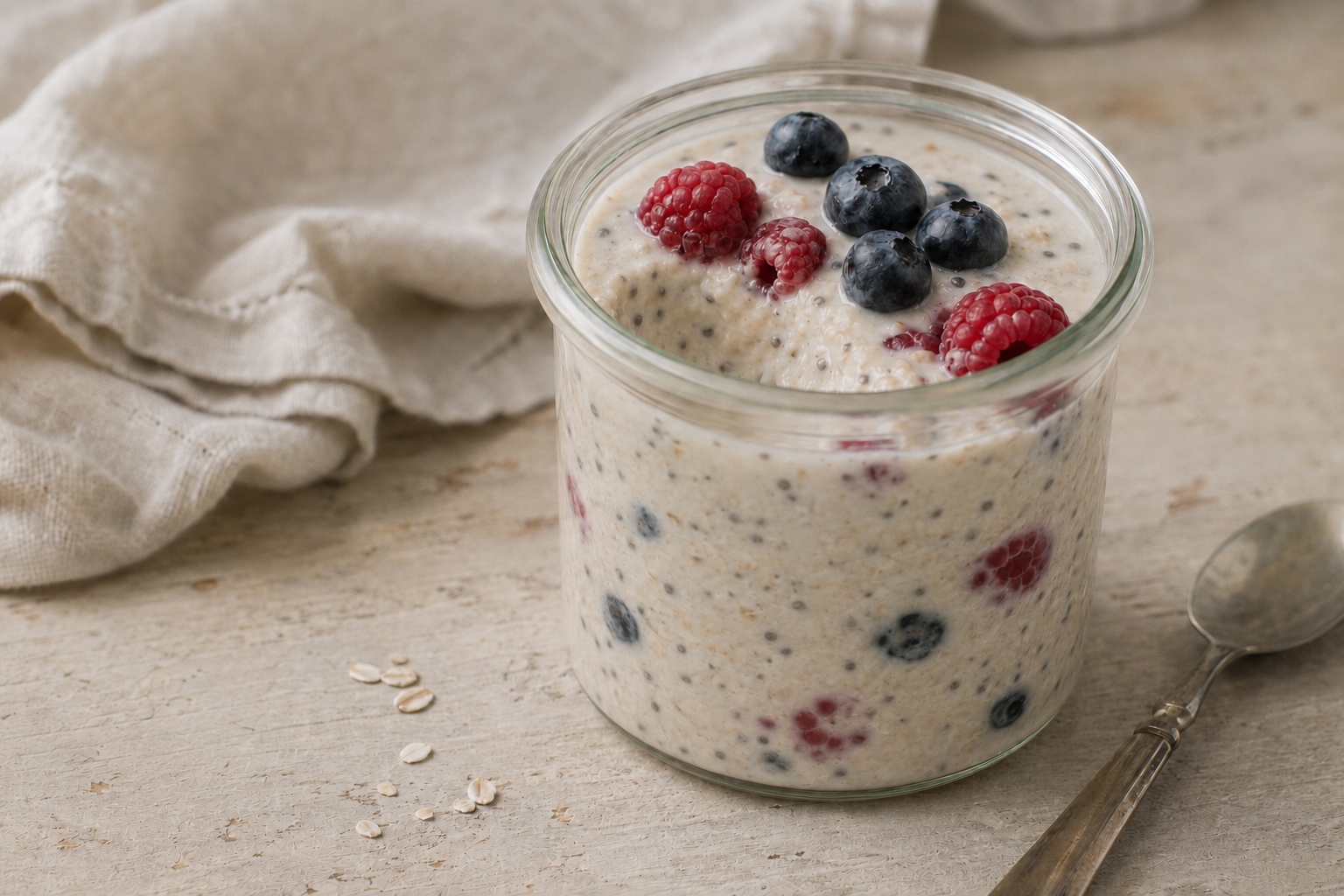 Overnight Oats mit Proteinpulver