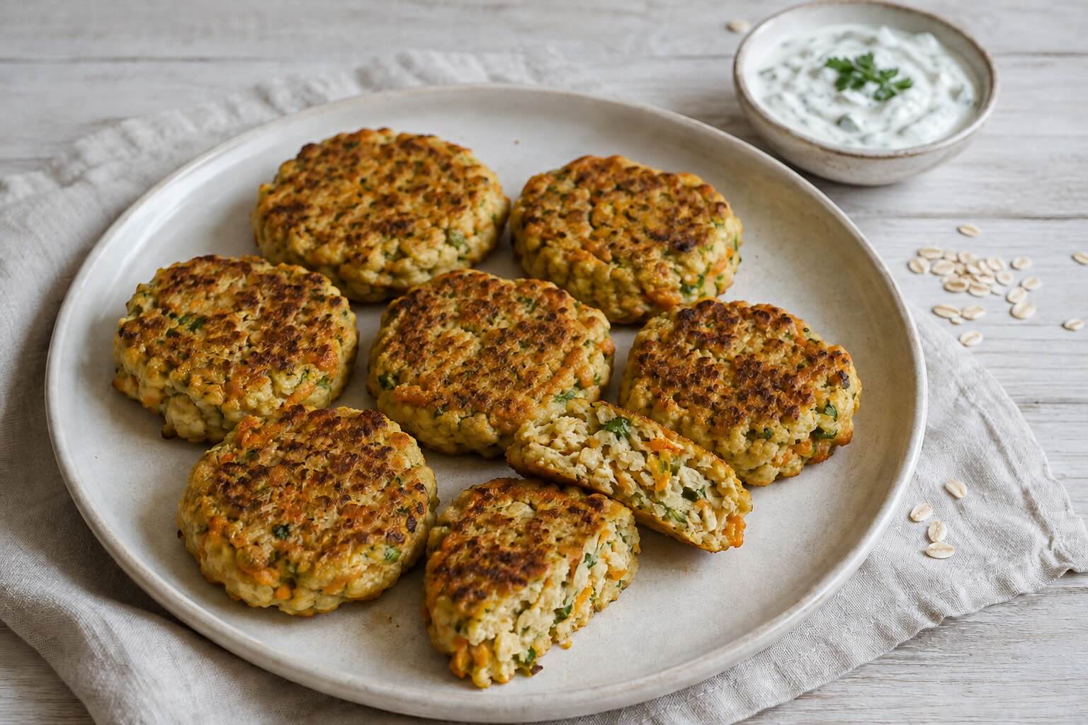 Haferflocken Frikadellen vegetarisch – einfach und saftig