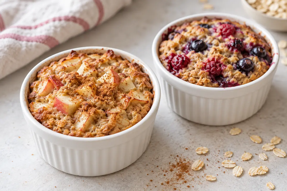 Baked Oats ohne Banane mit Ei