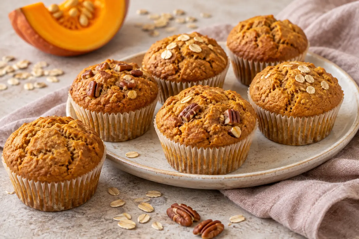 Kürbis Muffins ohne Zucker